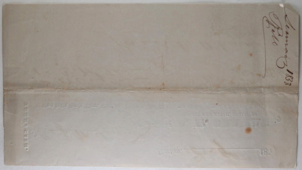 1853 Boston receipt from B.W. Seamans, wholesale and retail dealer