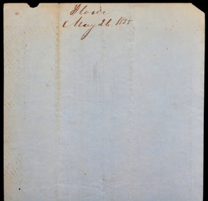 1855 NYC receipt from John Fiske, Receiver of flour & Merchant