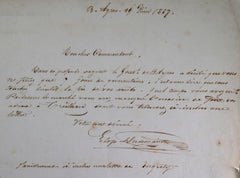 1857 Buenos Ayres lettre quarantine Lt. Mouchez, capitaine du Bisson 1857 Buenos Ayres lettre quarantine Lt. Mouchez, capitaine du Bisson