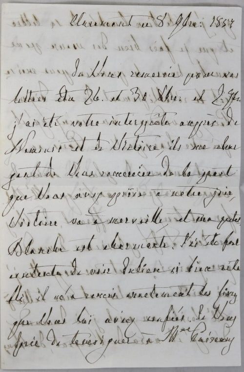 1857 lettre Marie-Amélie de Bourbon, épouse du Roi Louis Philippe #2
