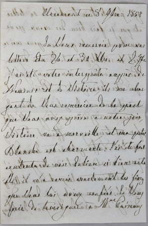 1857 lettre Marie-Amélie de Bourbon, épouse du Roi Louis Philippe #2