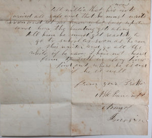 1862 Civil War letter soldier 85th NY State Volunteer, near Suffolk VA