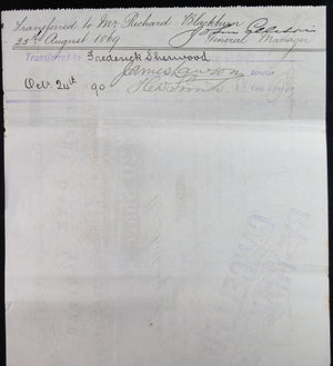 1863 Adelphi Bank Ltd (UK) - Certificate of One Share
