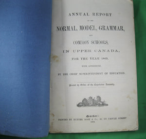 Annual report of the Normal Model Grammar and Common Schools in Upper Canada for the year 1863 (Ryerson)