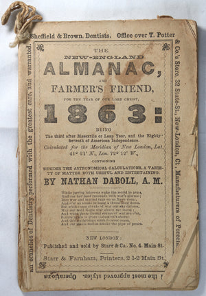 1863 New-England Almanac and Farmer’s Friend