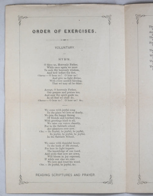 1863 anniversary pamphlet for Sabbath School (Chelsea MA)