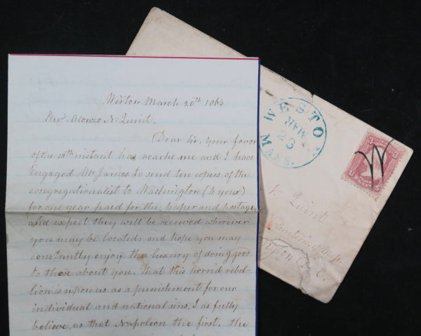 1863 letter criticizing Army leadership, 2nd Massachusetts Volunteers