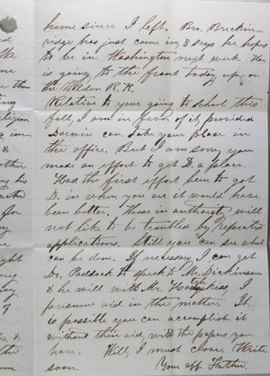 1864 Civil War Union chaplain letter, City Point VA.
