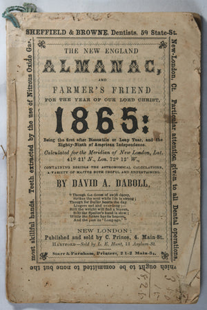 1865 New-England Almanac and Farmer’s Friend