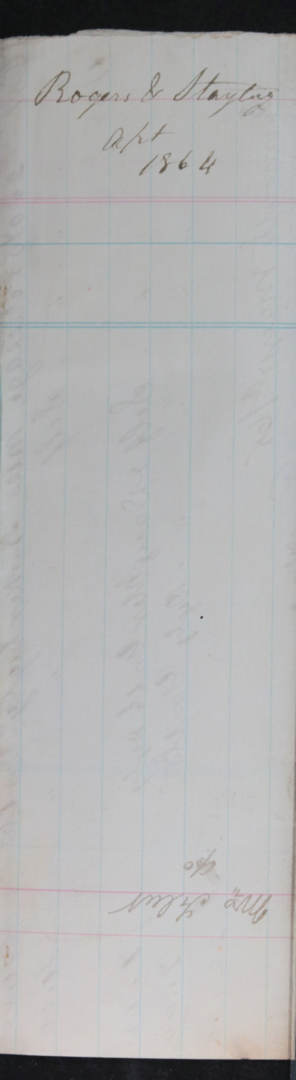 1865 colonial Nova Scotia, receipt for travel between Digby and Yarmouth