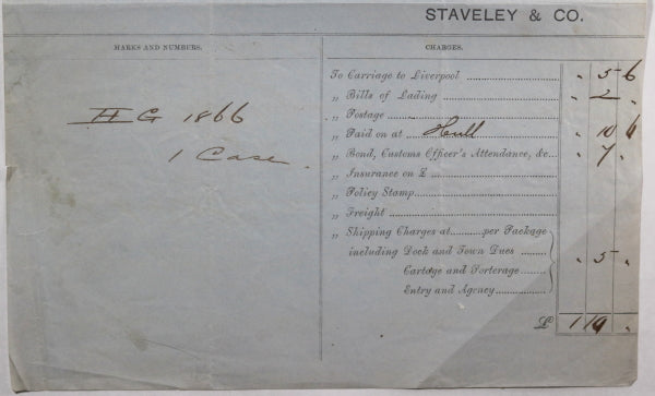 1867 Liverpool UK bill of lading American European Express