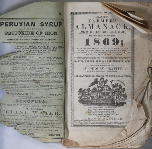 1869 Leavitt's Farmers Almanac (USA)