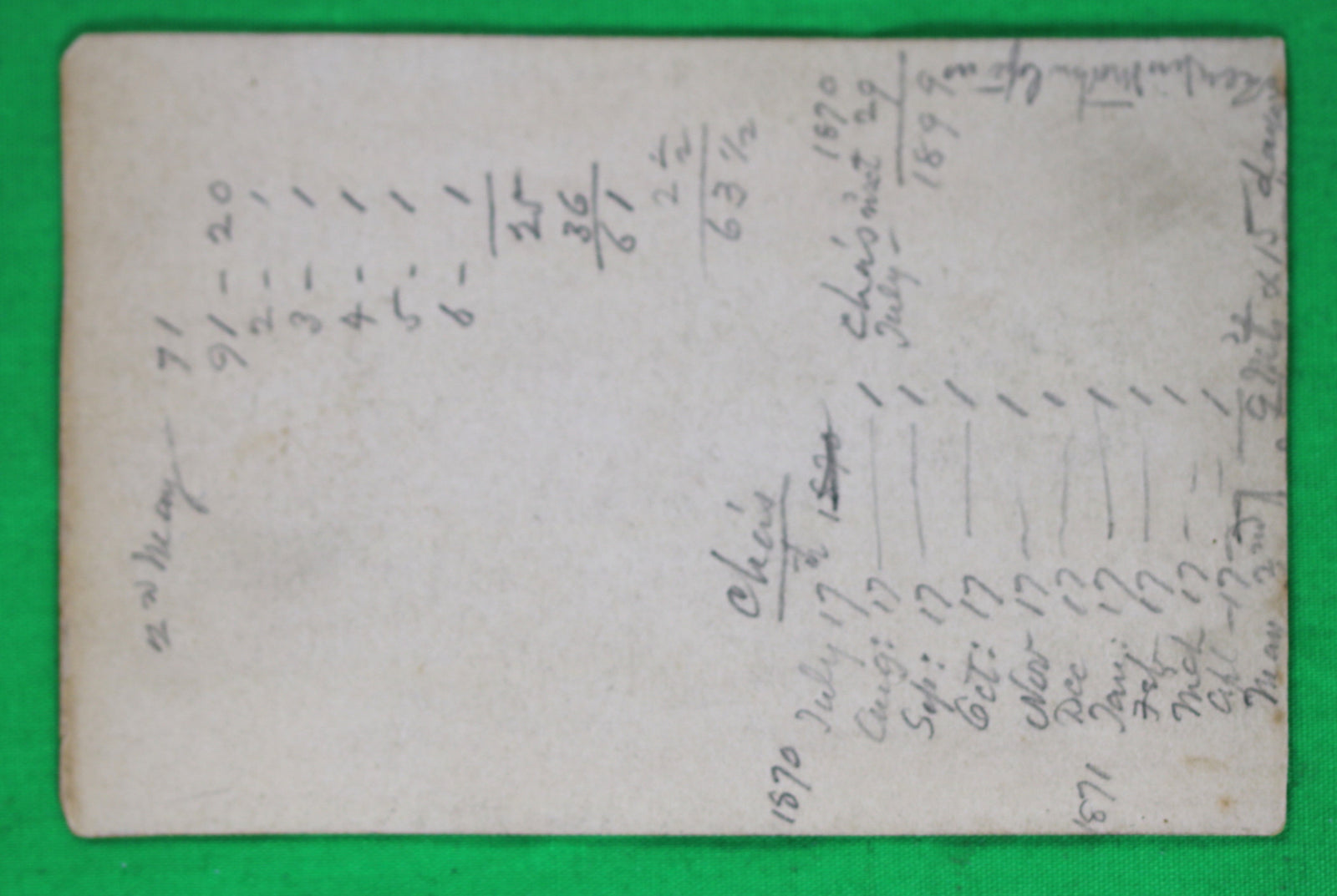 Victorian 1871 UK memorial funeral card, Essex