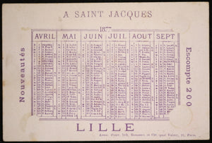 1877 France chromo image esclavage / ad card with slavery image