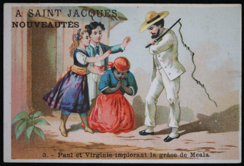 1877 France chromo image esclavage / ad card with slavery image