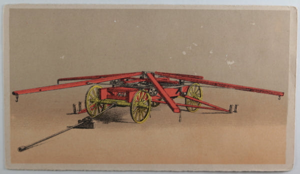 1880 USA Buffalo Pitts horse-drawn farming thresher large trade card