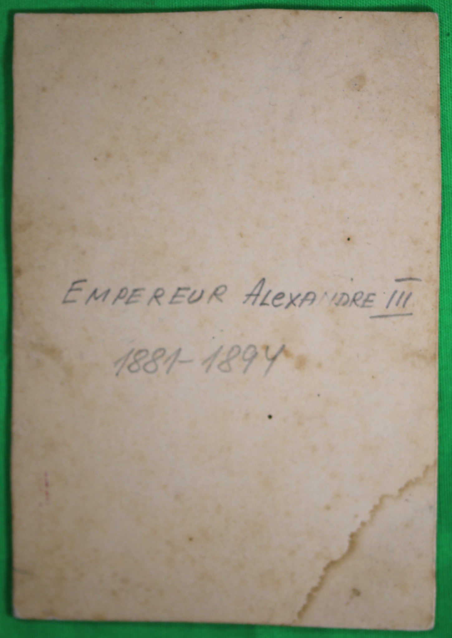 1885 photo Tsar ALEXANDRE III Russie Impérial