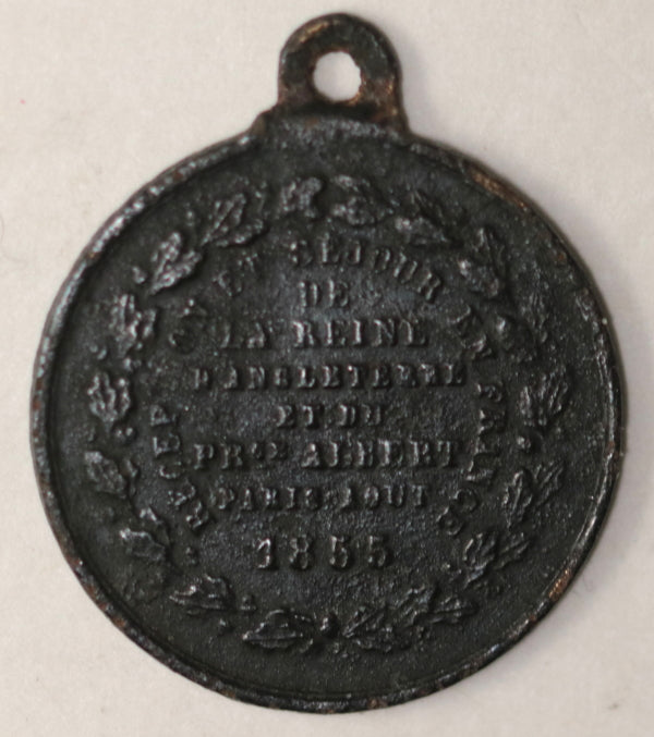 1885 souvenir French medal, visit of Queen Victoria & Albert to Paris