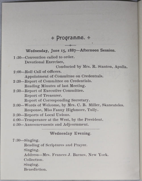 1887 pamphlet Woman’s Christian Temperance Onendaga N.Y. #2