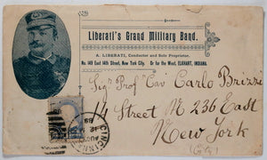 1889 USA illustrated cover for Liberati’s Grand Military Band