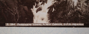 1890s Bailey Bros. photo CPR  train in Albert Canyon, British Columbia 