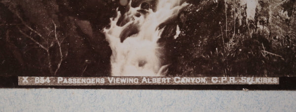 1890s Bailey Bros. photo CPR  train in Albert Canyon, British Columbia
