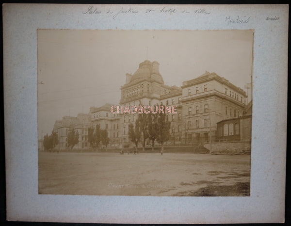 1890s photo Montreal City Hall and Court House