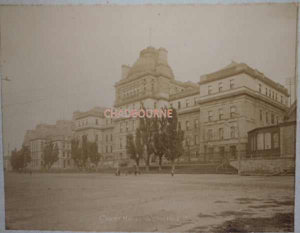 1890s photo Montreal City Hall and Court House