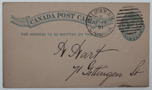 1891 Canada postal card, Rambler Cycle Club Halifax N.S.