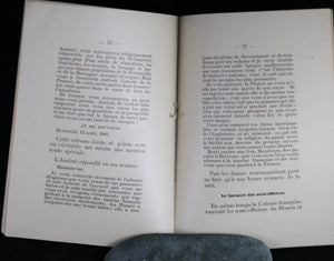 1891 plaquette souvenir de la visite de l'aviso français Le Bisson à Montréal