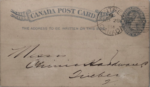 1892 advertising postal card for Gurney stoves Montreal Quebec