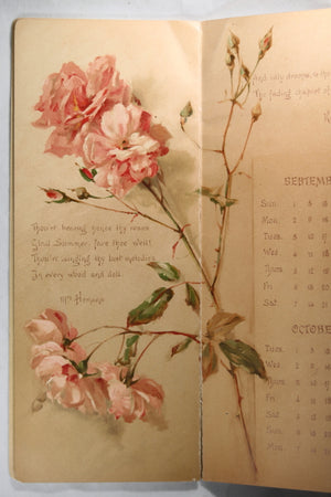 1895 Calendar by S. de Niederhausern for Savoy Hotel London