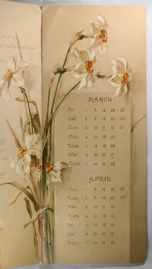 1895 Calendar by S. de Niederhausern for Savoy Hotel London