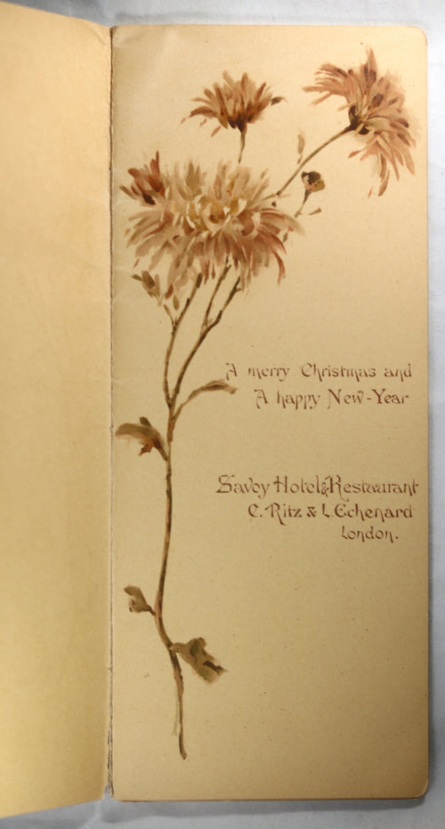 1895 Calendar by S. de Niederhausern for Savoy Hotel London