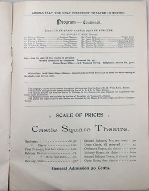 1895 two Boston Theatre programs for Aladdin, Jr.