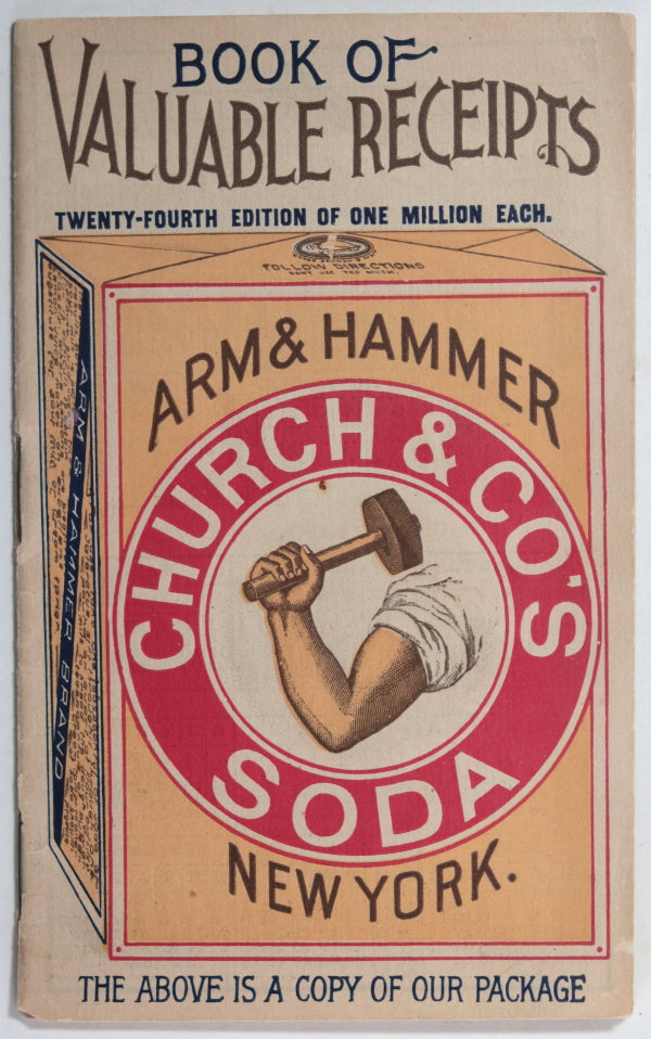 1895 pamphlet recipes Arm & Hammer 'Book of Valuable Receipts' 
