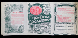 1896-7 Advertising flyer for Two Little Vagabonds play, London UK