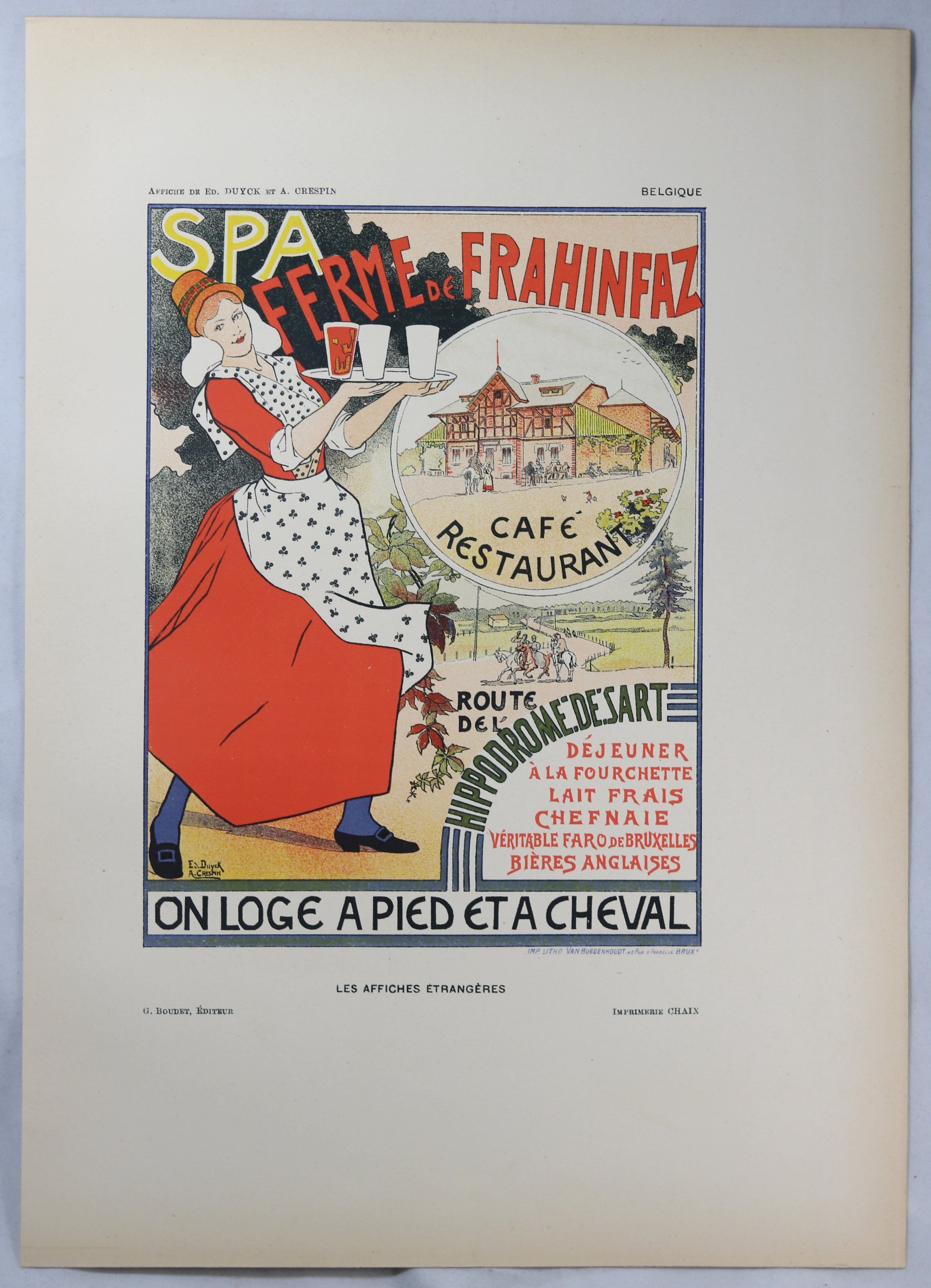 1897 Art Nouveau poster Crespin – Spa (‘Les Affiches Étrangères’)