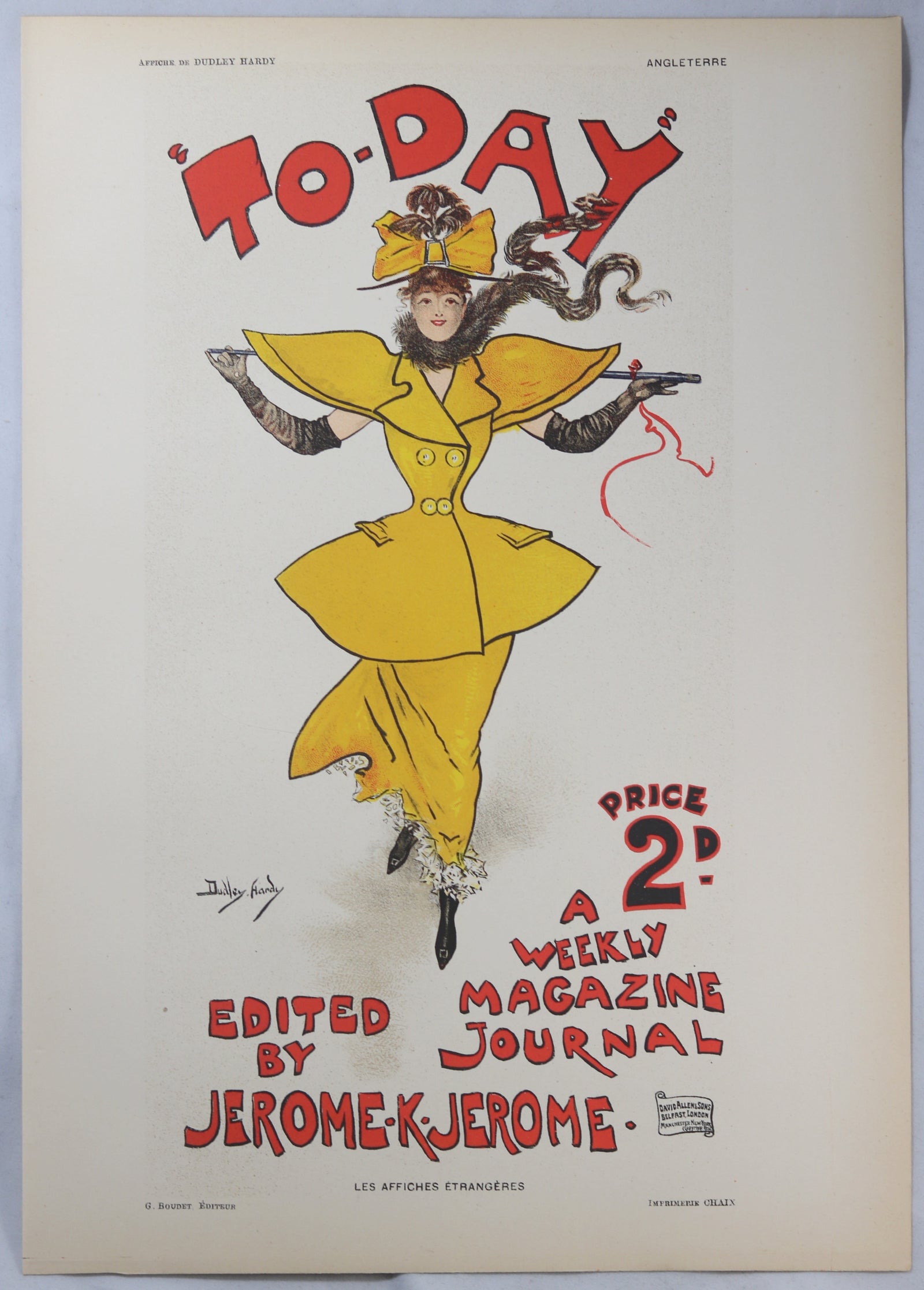 1897 Belle Epoque poster Dudley Hardy TO-DAY ‘Les Affiches Étrangères’