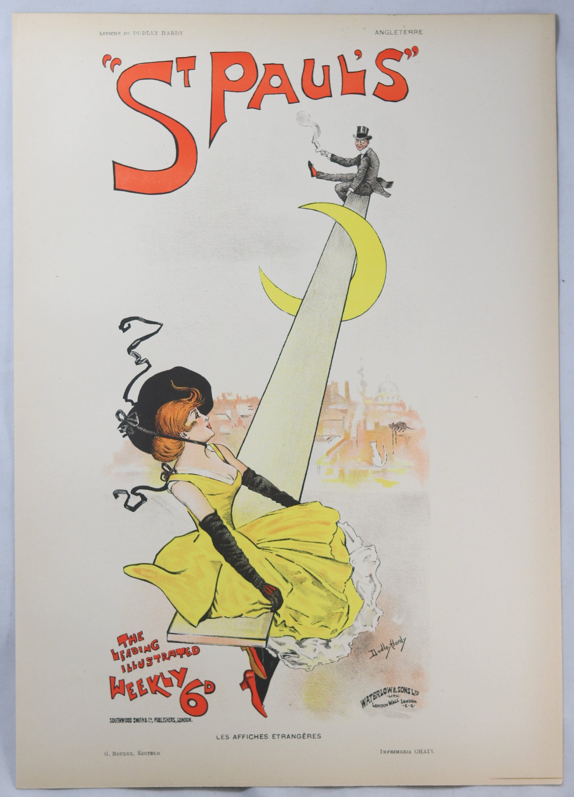 1897 Belle Epoque poster Dudley Hardy – St Paul’s (‘Les Affiches Étrangères’)
