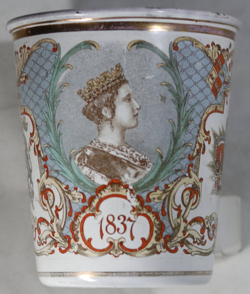 1897 Queen Victoria Diamond Jubilee enamel beaker
