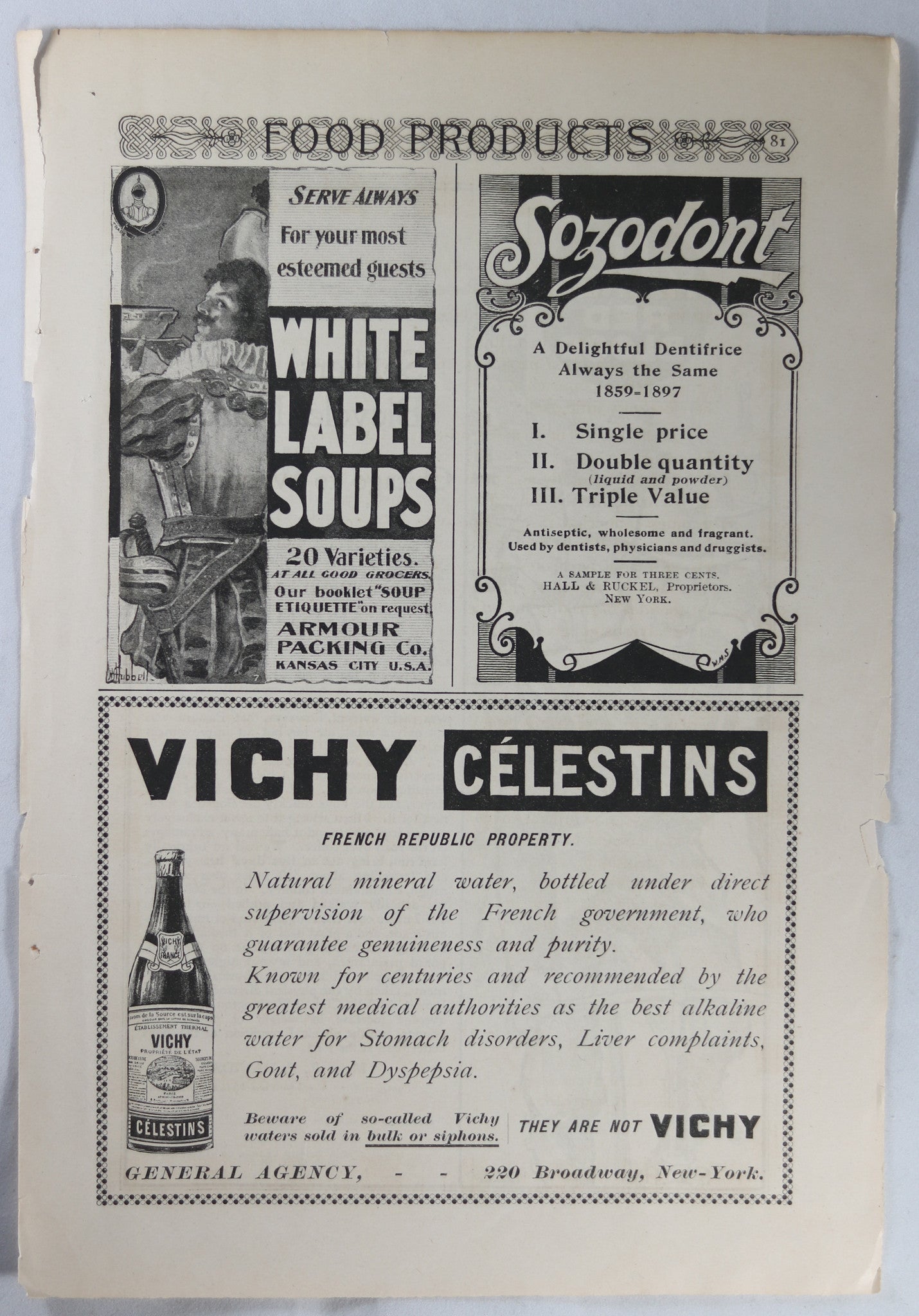 1897 magazine ad for Postum It Makes Red Blood