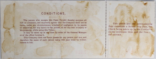 1898 Maine Central Railroad pass