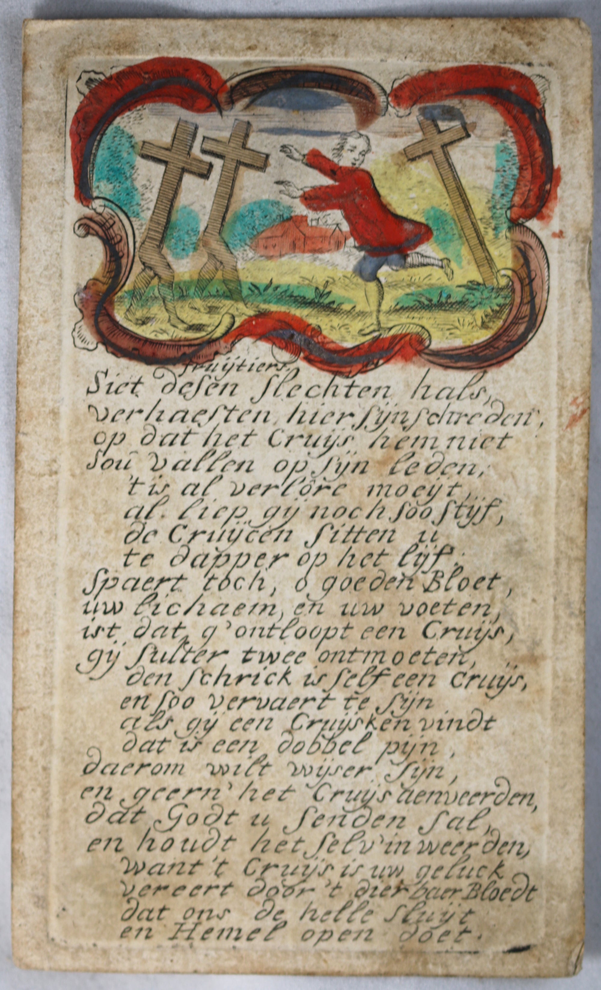 18th Dutch religious card