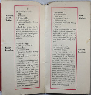 1900 ‘Cooking made Easy’ by Lily Haxworth, Rumford Baking Powder