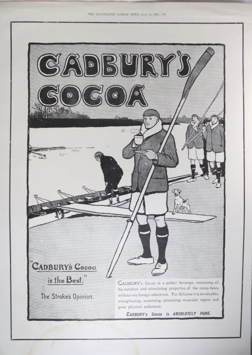1900 full page UK newspaper advertising for Cadbury Cocoa 1900 full page UK newspaper advertising for Cadbury Cocoa