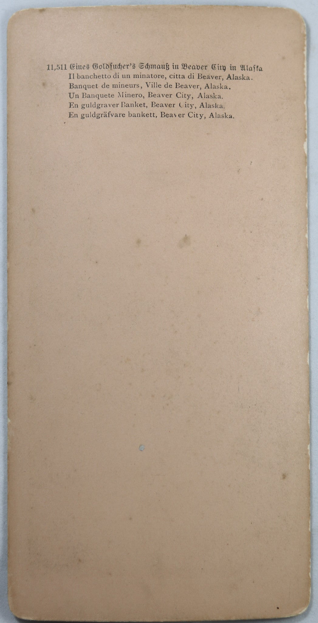 1900 set of two stereoscopic photos of Alaska gold rush