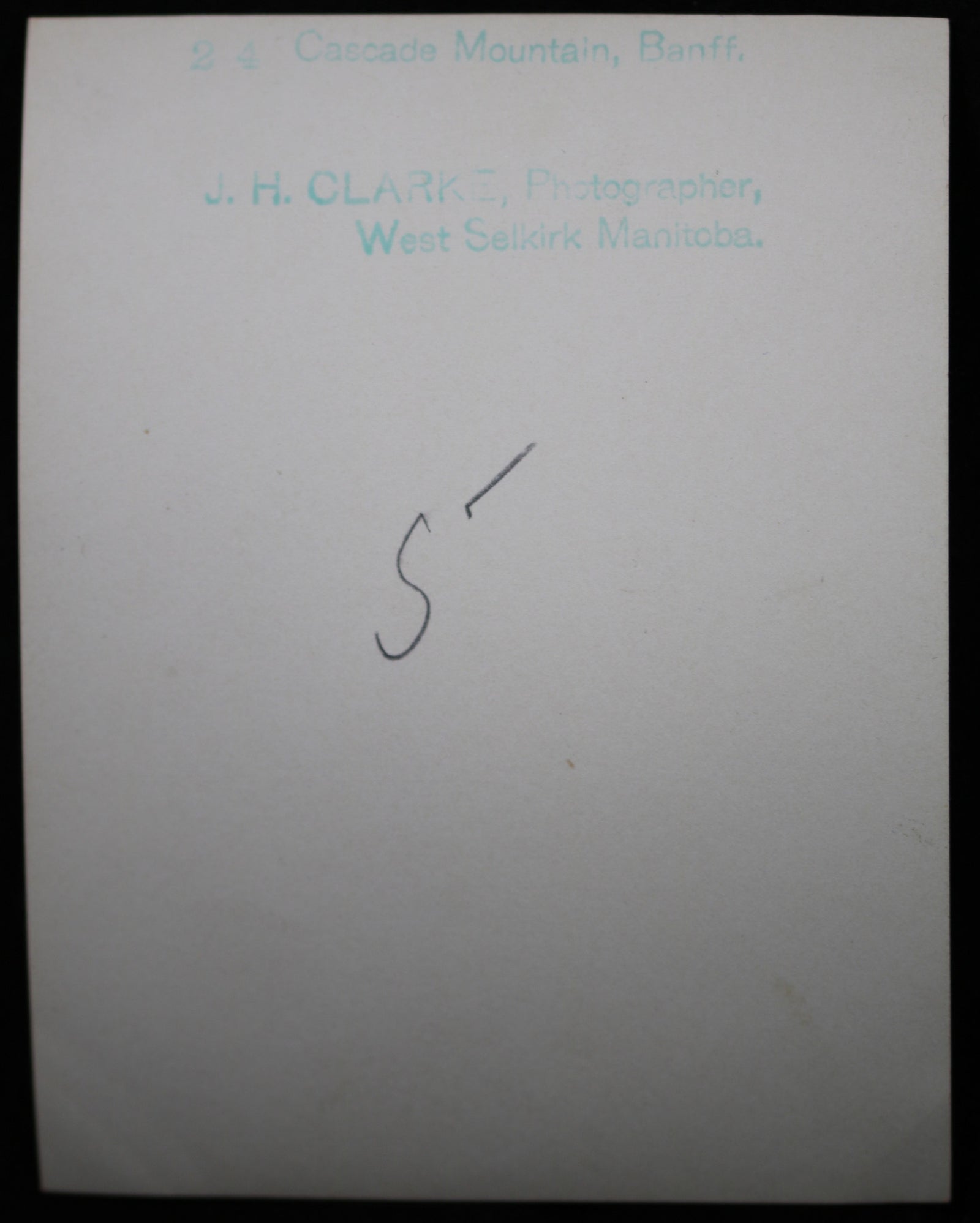 1900s CPR & Cascade Mountain Banff Alberta photo J.H. Clarke