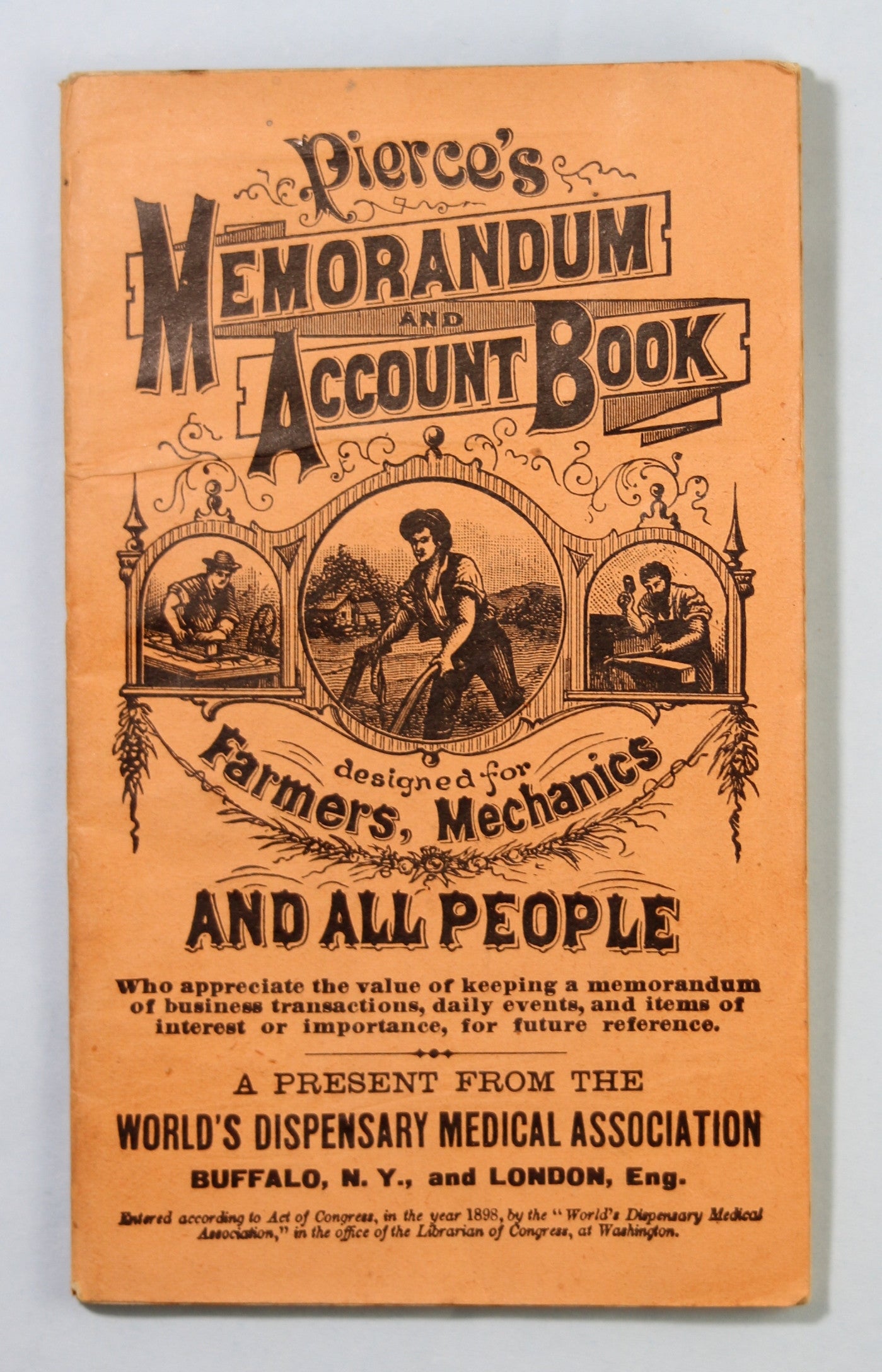 1901 Dr. Pierce’s Memorandum & Account Book for Farmers, Mechanics 