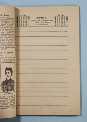 1901 Dr. Pierce’s Memorandum & Account Book for Farmers, Mechanics 